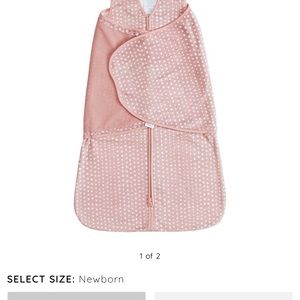 Halo swaddle sleeper Pottery Barn Kids pink dot newborn size good used cond